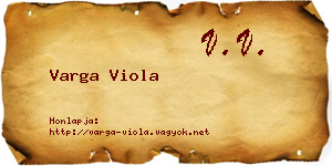 Varga Viola névjegykártya